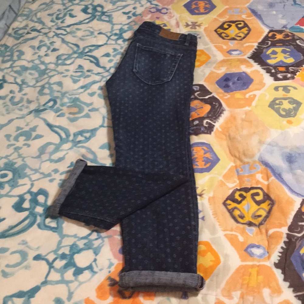 H&M Dot Denim Capris